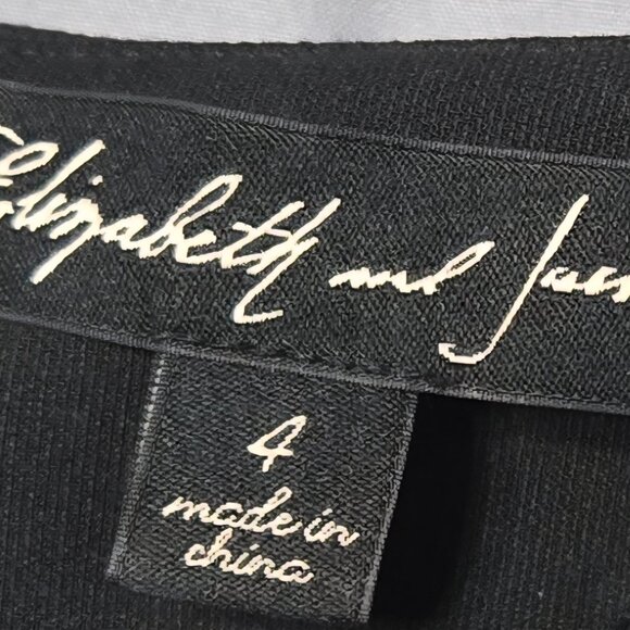 Elizabeth And James Sz 4 Womens Black Mini Dress - Picture 2 of 6